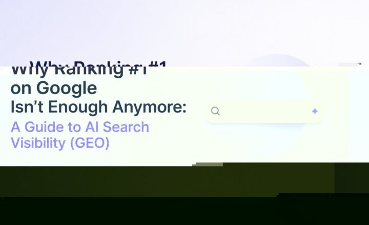 GEO AI Search Visibility 2026 blog cover graphic with search bar icon