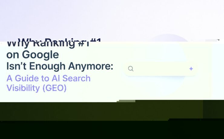 GEO AI Search Visibility 2026 blog cover graphic with search bar icon